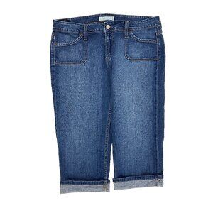 Levi's 545 Cuffed Capri Women's size 12 Dark Wash Blue Denim jeans